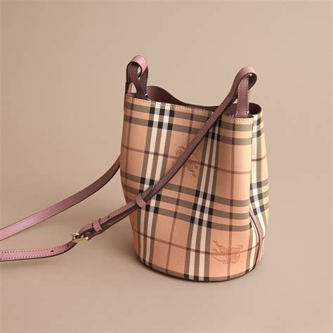 burberry crossbody bucket bag|Burberry haymarket check crossbody bag.